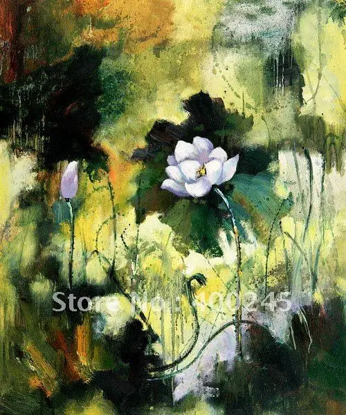 

Canvas flower oil paintings Floral oil paintings for sale Water Lily Musuem Quality!100% hand printed free shipping