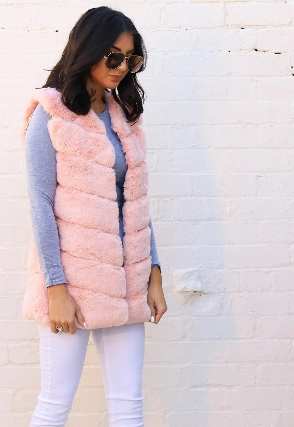 GILETS_-_PANELLED_LONGLINE_-_BABY_PINK_-_FRONT_MS