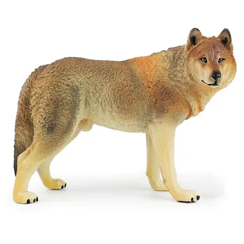 

Brown Wolf Simulation Model Wildlife Figures Prairie Wolf Models Collection Animal Model Toys Children Educational Science Gifts