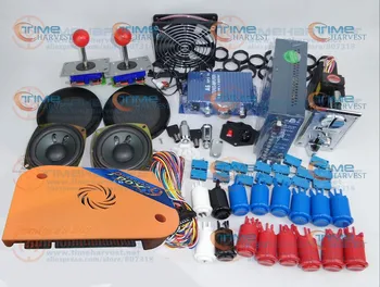 

Arcade parts Bundles kit with 1500 in 1 Pandora Box 9 upgraded version game board American Joystick Button Coin mech Fan Net