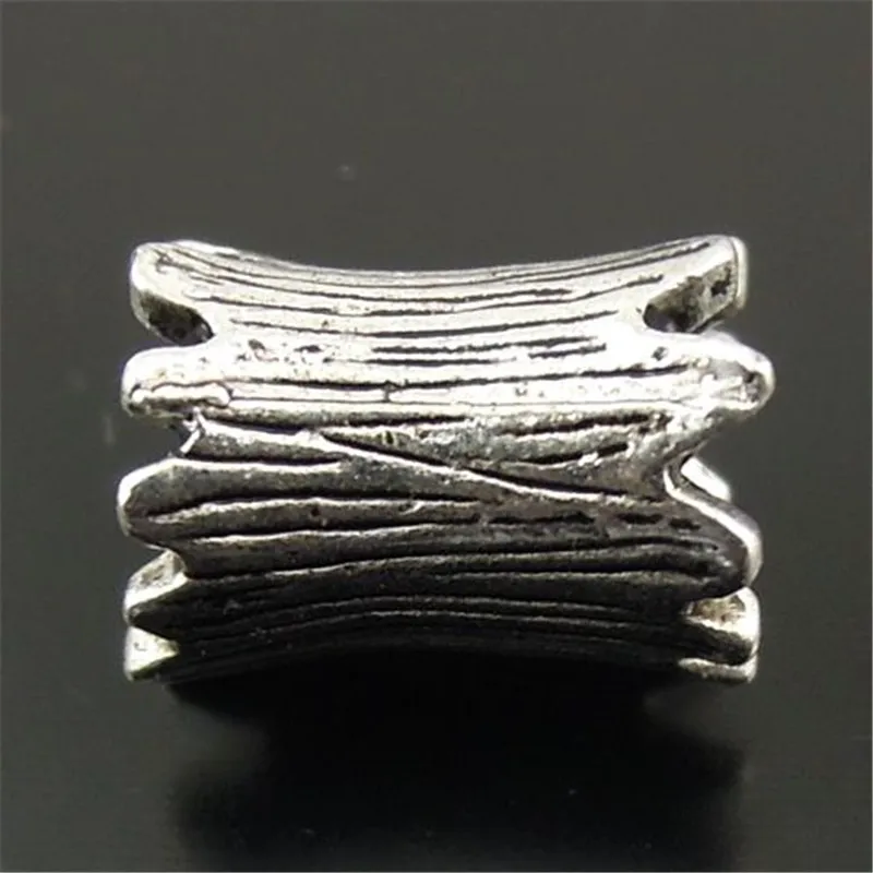 

40pcs/pack Vintage Necklace Charms Antiqued Style Silver Color Stump European Bead Jewelry Findings Charm 30335 12*9*9 mm