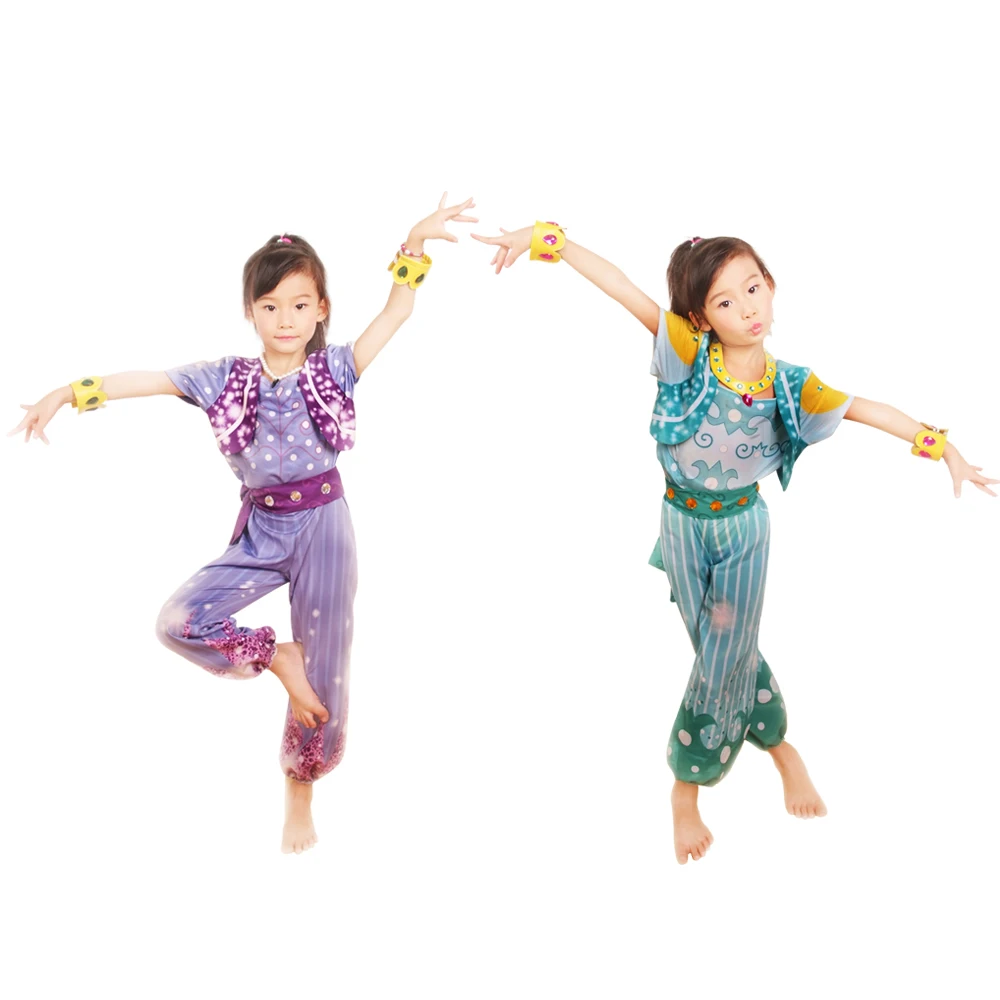Shimmer and Shine косплей в коробке Shimmer платье комплект Дошкольный костюм Одежда для девочек shimmer and shine костюм