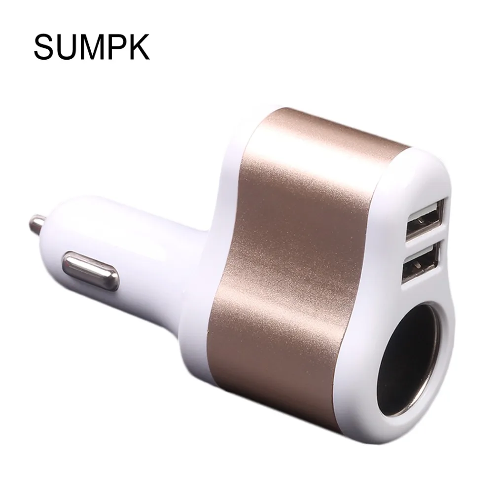 SUMPK 5V 3.1A duální USB nabíječka do auta a zapalovač cigaret pro iPhone 6s Samsung S6 Unviersal Přenosná nabíječka do auta