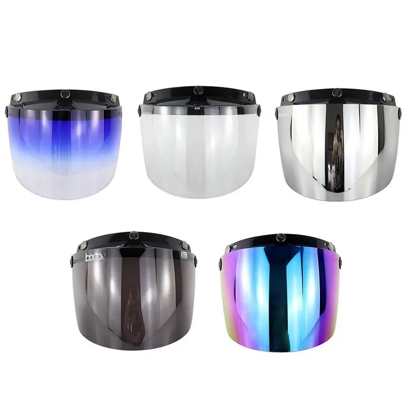 

New Three Button Motorcycle Helmet Lens Retro Style Goggles For Halley Helmets Windproof And Lightproof Lens Universal