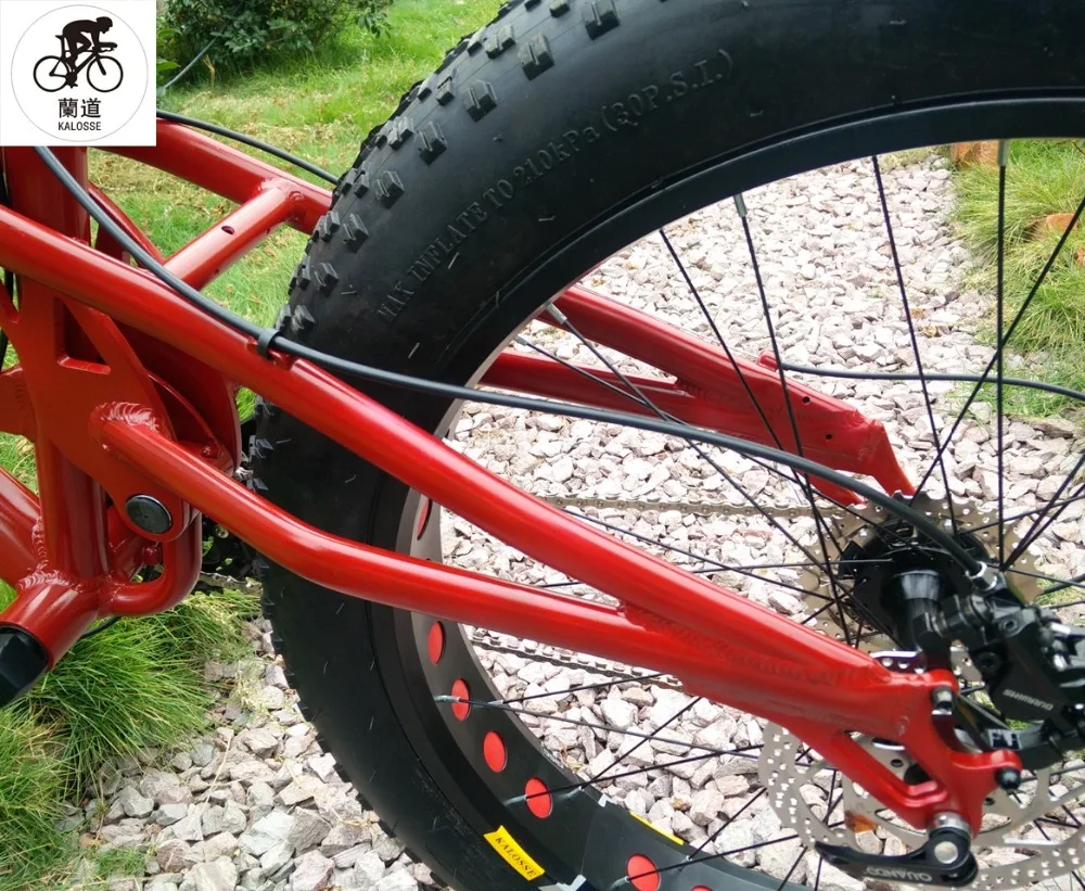 Flash Deal Kalosse  Full suspension  frame Beach bicycle  mountain bicycle  26*4.0 Tires  Snow  bicycle, 21/24/27/30speed 4