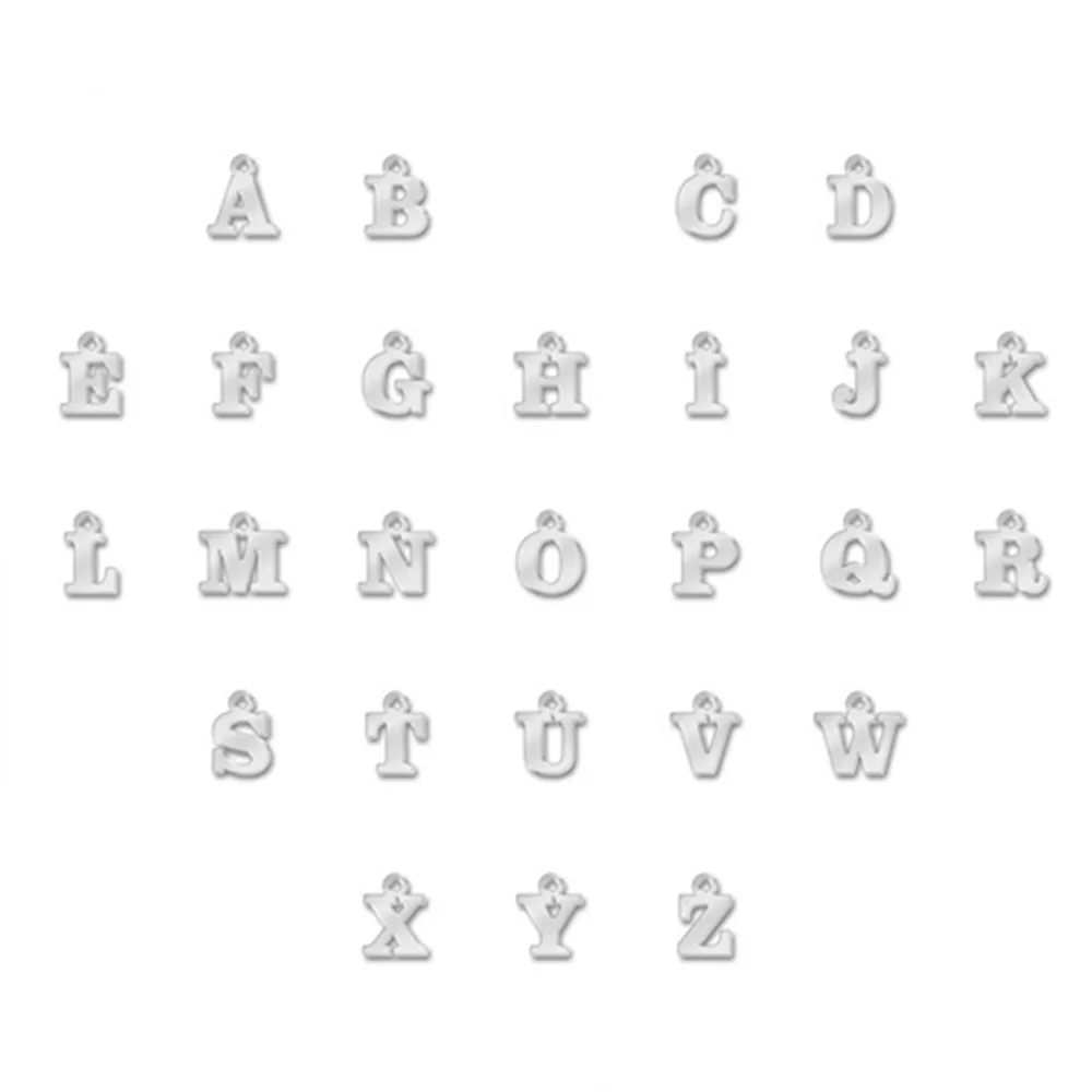 

Myshape Alphabet English Letter Charms A-Z Capital Pendant DIY Handmade Jewelry Making One of Each Total 26pcs a Lot