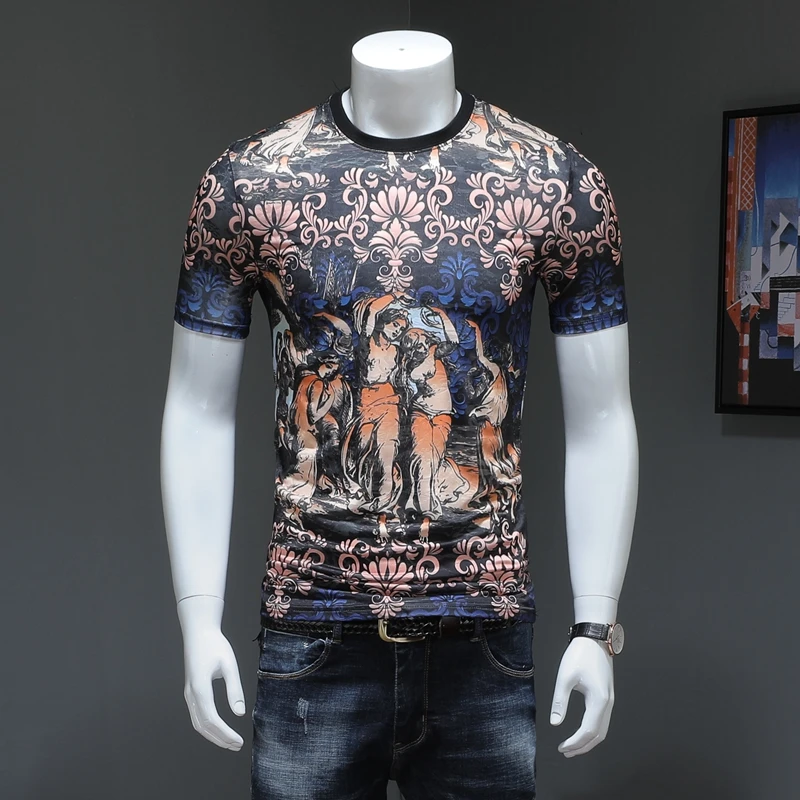 

2019 men's short sleeve T-shirt and a half sleeve T-shirt T39P45
