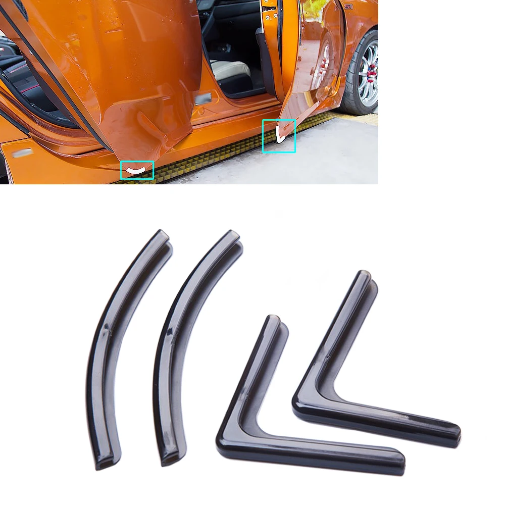 JEAZEA 1 Set Silicon Car Door Side Corner Protector Sticker Auto Anti-Collision Strip For Honda Civic 2016 2017 Car Styling-1