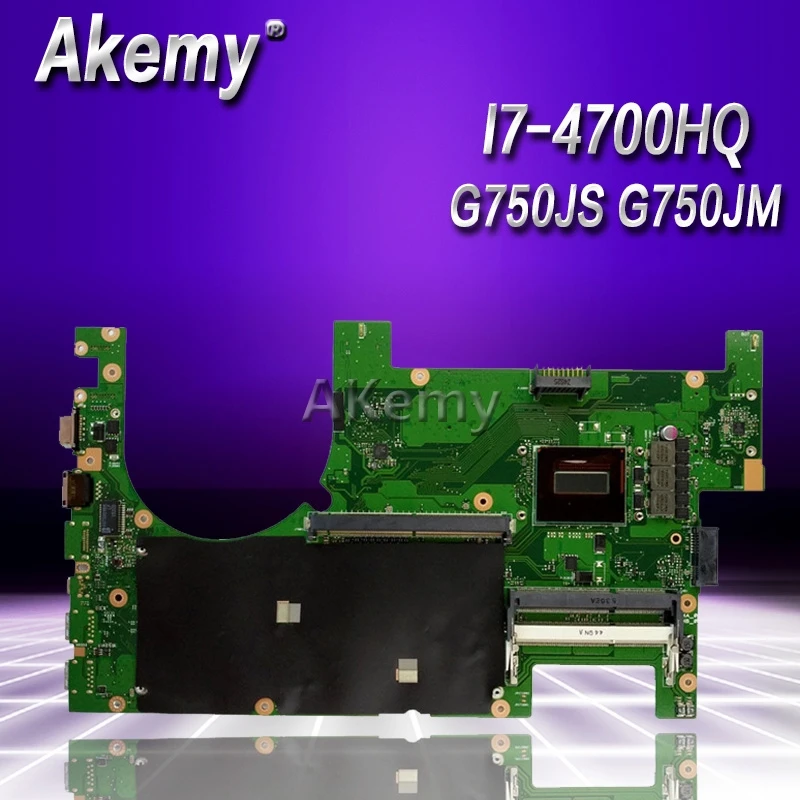 

Akemy G750JZ G750JS Laptop motherboard for ASUS G750JS G750JZ G750J G750 Test original mainboard i7-4700HQ GTX860M