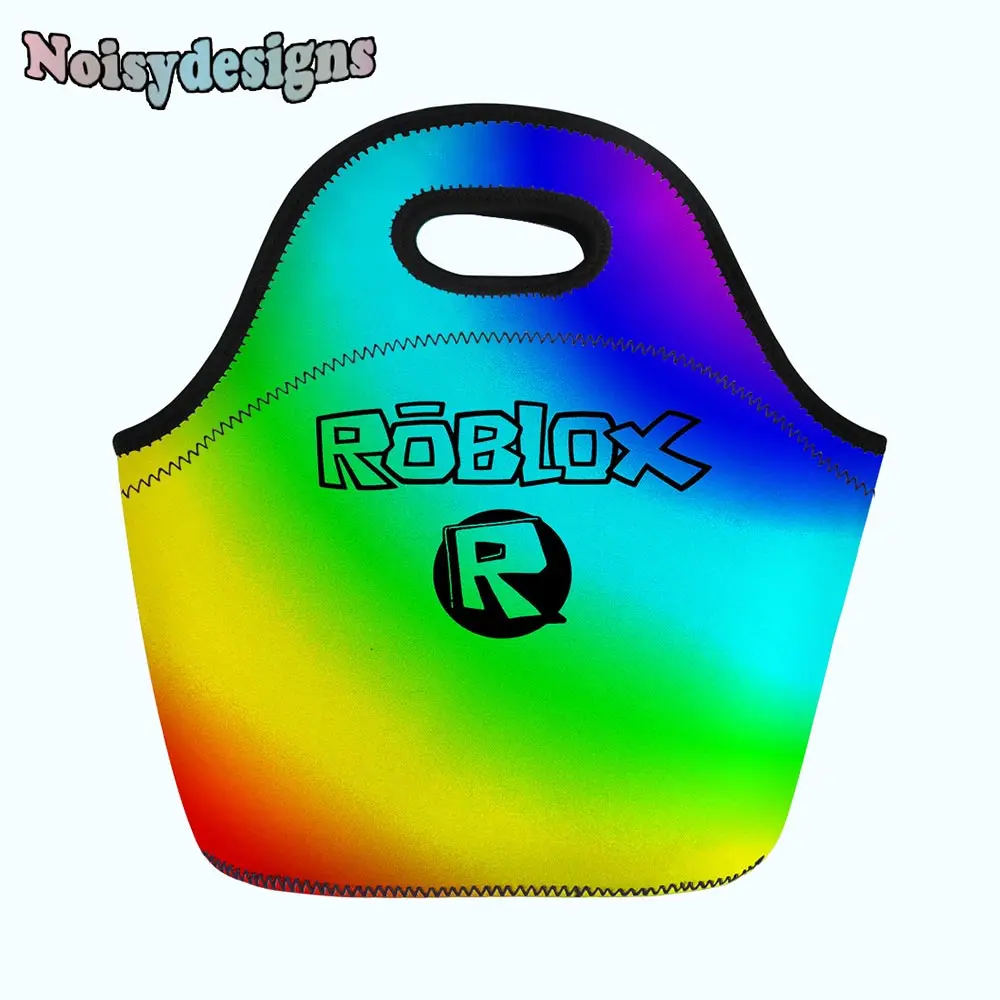 

Lancheira Kid Girls Cooler Thermal Lunch Bags Roblox Games Pattern Women Neoprene Picnic Lunchbox With Zipper Female Snacks Tote