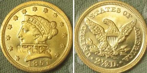 Копии монет Liberty Gold 2 5 $1851 | Дом и сад