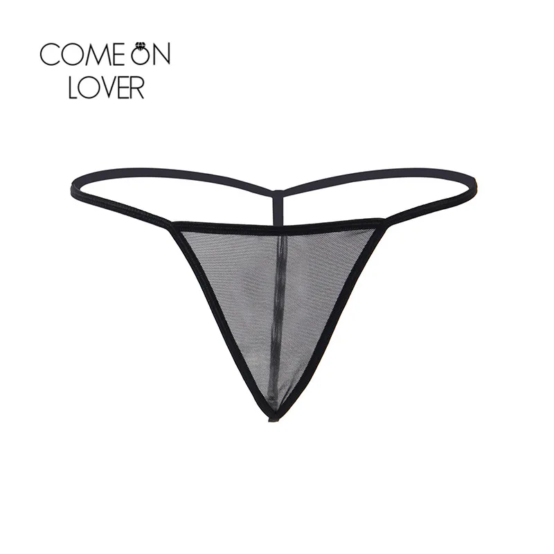 Comeonlover Фирменное новое нижнее белье женские черные кружевные стринги с трусики
