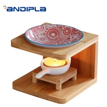 Натуральный Бамбуковый ладан горелка подсвечник свечной обогреватель/Йога спа ароматическая кадильница украшение дома ремесла ночник лампа