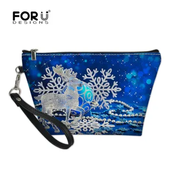 

FORUDESIGNS Neceser Women's Travel Cosmetic Bags Beautician Vanity Necessary Wash Pouch Toiletry Kits for Ladies Xmas Gift 2019