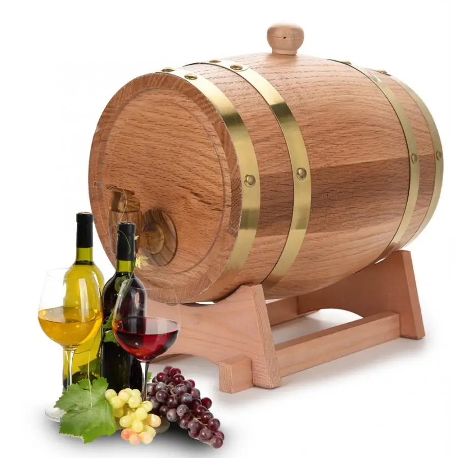 

Vintage Wood Oak Timber Wine Barrel for Beer Whiskey Rum Port Improve Wine Taste Characteristics Bar Tools