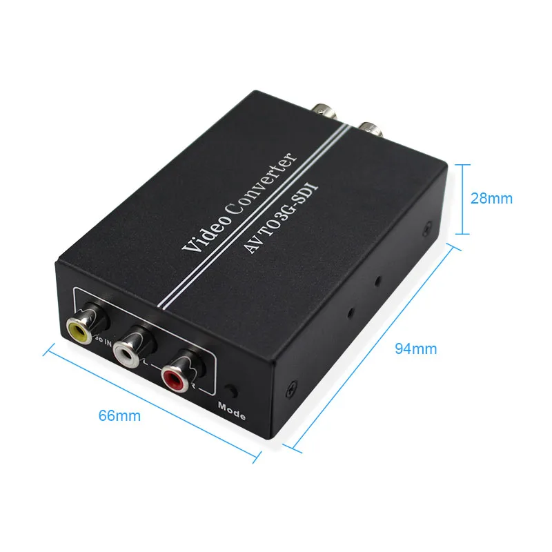 WIISTAR AV to SDI Video Converter Support Convert AV Signal to Two 3G/HD/SD-SDI Signal with DC 12V Power Supply WIISTAR AV to SDI Video Converter Support Convert AV Signal to Two 3G/HD/SD-SDI Signal with DC 12V Power Supply