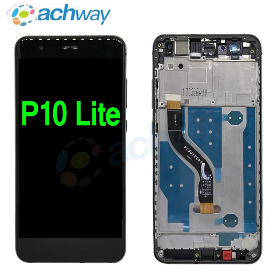 

New Huawei P10 Lite LCD Display Touch Screen Digitizer Assembly With Frame Replacement 5.2" Huawei P10 Lite LCD WAS-LX2J WAS-LX2