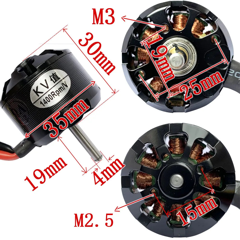 1 шт. 3530 швейцарское качество мотор бесщеточный двигатель постоянного тока мощный источник питания 1400кв высокая скорость с большой тягой