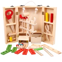 Инструмент плотника коробка набор деревянный набор инструментов в футляре для Для детей ролевые игры