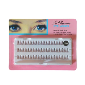 

60pcs/Set 8/10/12 mm Individual Lashes Black 6D Natural Fake False Eyelash Long Cluster mink eyelashes Extension Makeup Beauty