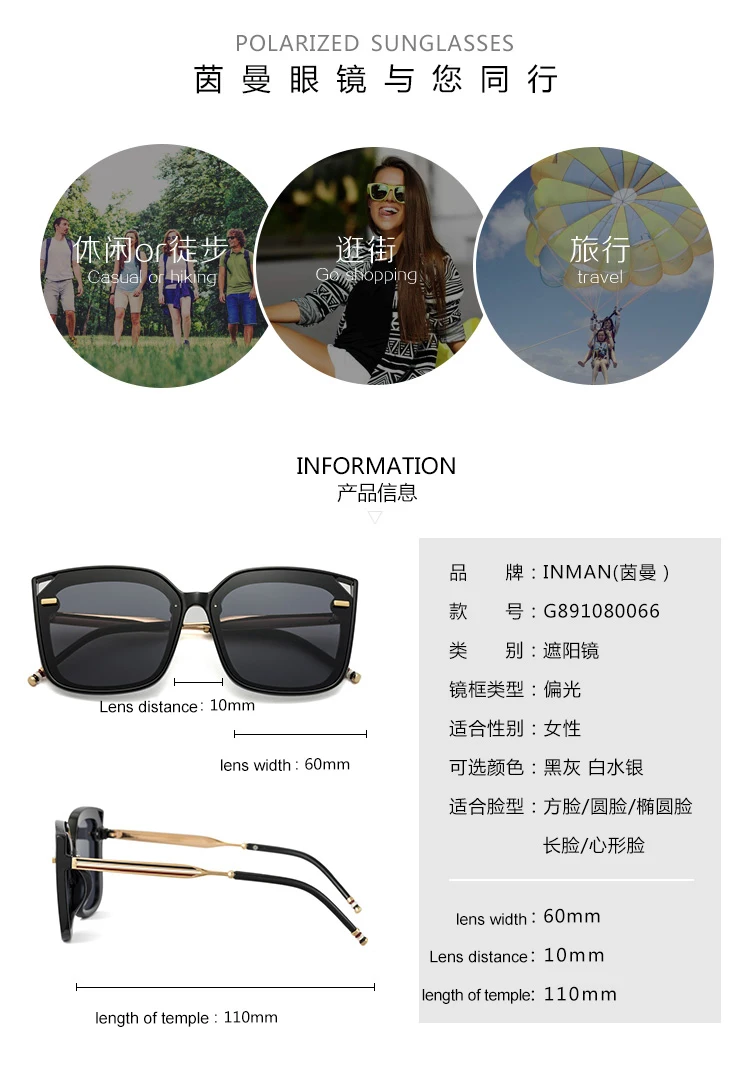 Модные женские солнцезащитные очки INMAN с уникальным отверстием
