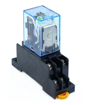 

1pcs MY2P HH52P MY2NJ 12V 24V DC / 110V 220V AC coil general purpose DPDT micro mini relay with socket base