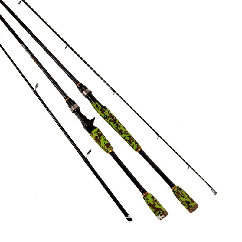 

2.1M lure wt:4-20g line wt:4-16lb M/ML Test Carbon Fiber Camouflage Lure Casting Spinning Fishing Rod