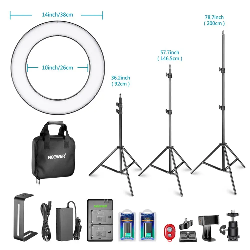  Neewer 14-inch Outer Dimmable Bi-color SMD LED Ring Light Lighting Kit for Camera/Smartphone Photo  - 32904851193