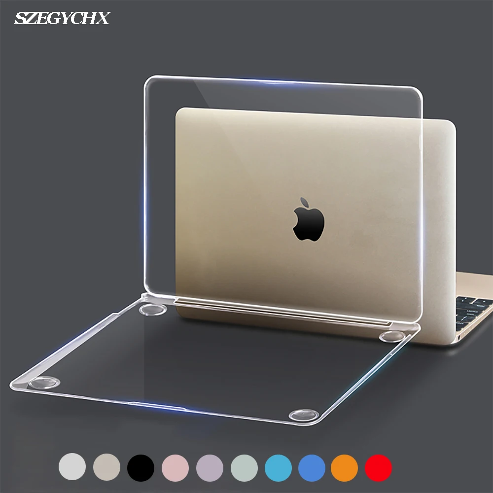 

Crystal Hard Laptop Case For MacBook Pro 16 A2141 2019 Touch ID A1932 Cover For Macbook Air 13 A1466 A1369 Pro Retina 12 13 15