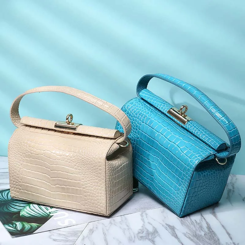 

Hot Sale Vintage Leather Ladies HandBags Women Messenger Bags Totes Alligator Designer Crossbody Shoulder Bag Boston Hand Bags
