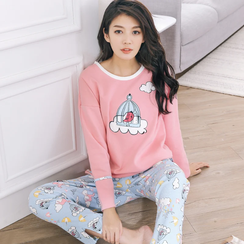 Woman Pijama Set Winter Sleepwear Women Korean Pajamas Cotton Sleepwear