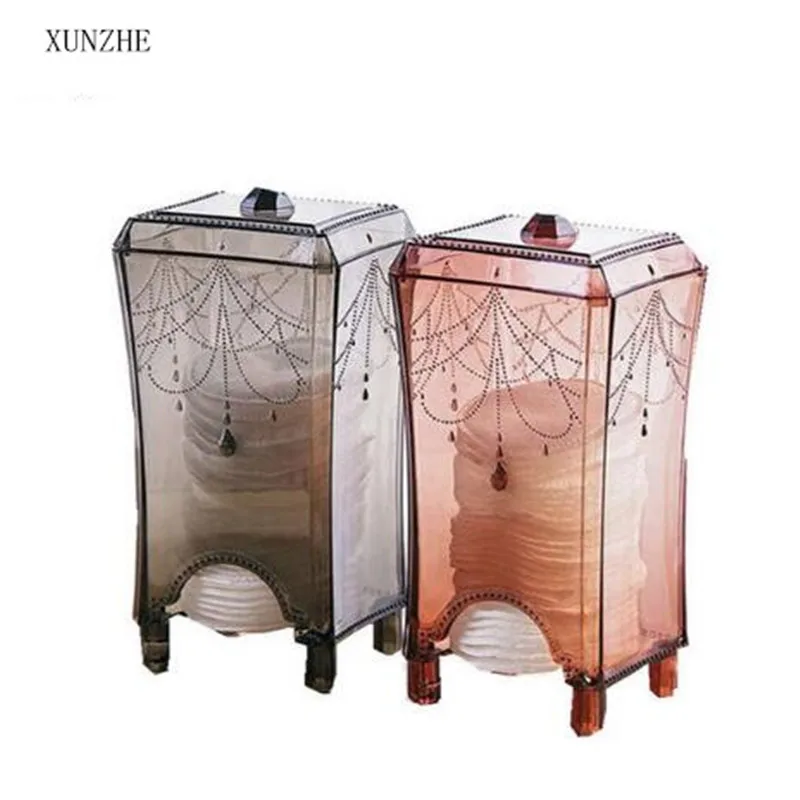  XUNZHE Cotton Pad Makeup Storage Box Makeup Organizer for Cosmetics Boxes Storage Organizer Make up