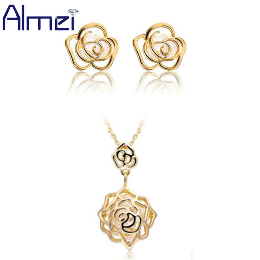 Almei Акция очаровательные Новые 2016 серебряные новые циркониевые цветочные