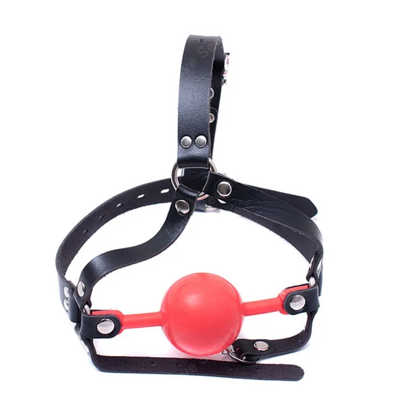 48mm-Big-Ball-Gag-with-PVC-Leather-Head-Harness-Mask-Open-Mouth-Gag-in-Adult-Game (3)