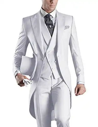 Abrigo Trasero Personalizado Para Hombre Traje Clasico Blanco Novio Esmoquin Blazer Hombres Boda Cena Trajes Novio Chaqueta Pantalon Chaleco Aliexpress