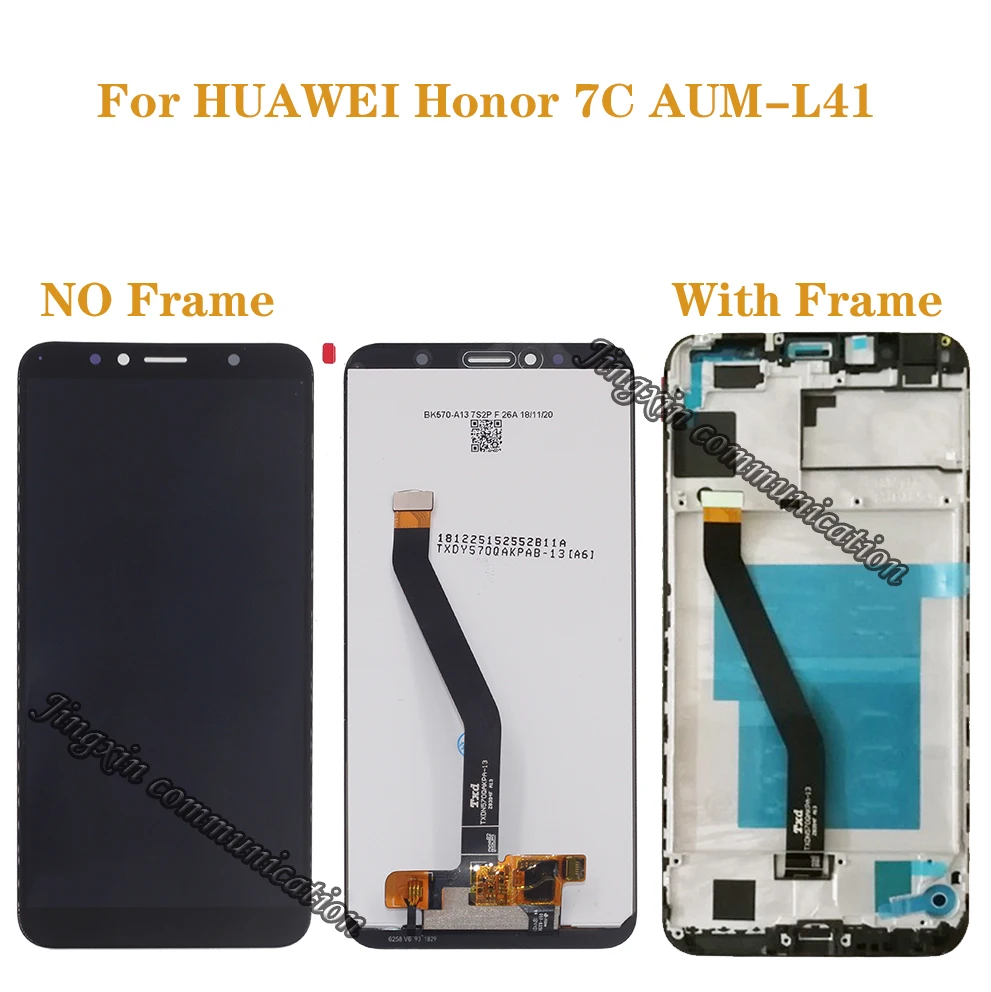 

New 5.7"original LCD for Huawei Honor 7C Aum-L41 LCD + touch screen digitizer components with frame display repair parts + tools