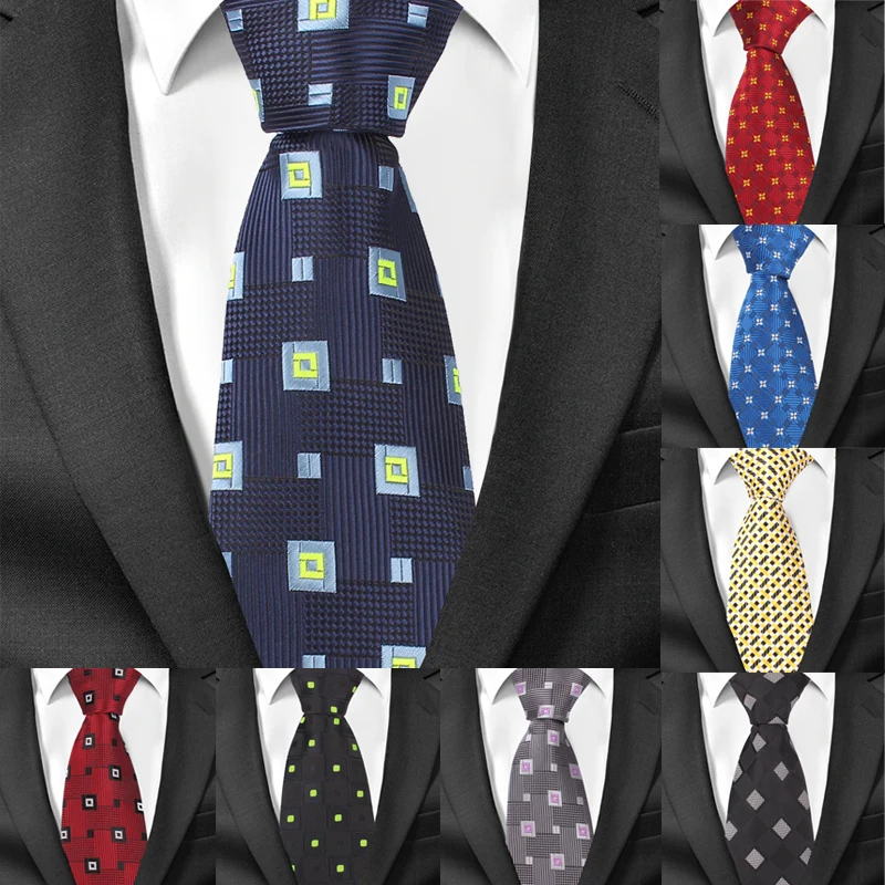 Classic Mens Silk Ties Necktie Neck Tie Jacquard Woven Geometric Western Paisley