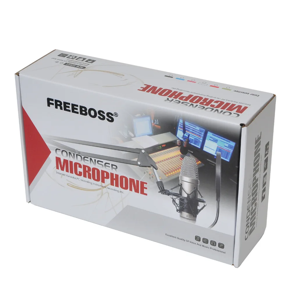 FREEBOSS E300 аудио кабель проводной микрофон профессиональный конденсаторный микрофон для записи хора вещания микрофон