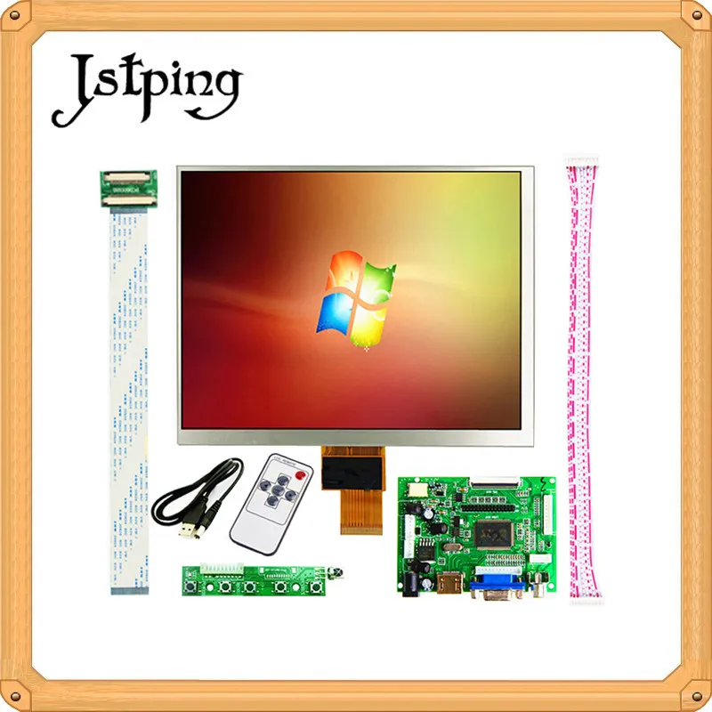 

Jstping 8 inch IPS 1024*768 tablet HD screen LCD display HJ080IA-01E HE080IA-01D Driver Board HDMI Control Monitor For Raspberry
