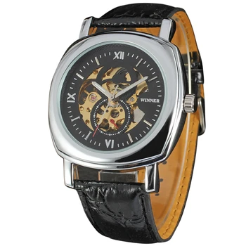 

Winner 2016 Series Military Casual Design Watches Men Luxury Brand Automatic Clock Men Skeleton Watch Wristwatch Men Mechanical