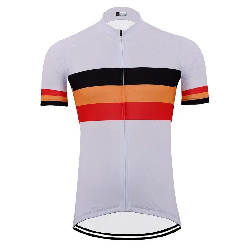 

Hot Classic Men's Pro Team Summer White Cycling Jersey Racing Sport Retro Wear Bike Clothing Quick Dry Maillot Ciclismo