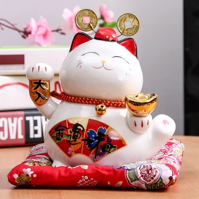 

NEW Gold shaking hand Lucky cat ornaments large genuine blessing shop opened in Japan creative gift Lucky cat