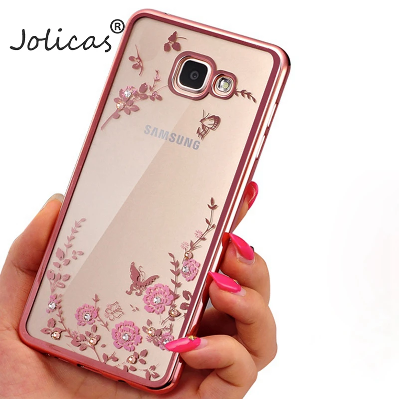 

Soft TPU Flower case For Samsung Galaxy J1 J3 J5 2016 J7 A3 A5 2017 A7 S6 S7 Edge S8 Plus Grand Prime Plating Cover Phone Case