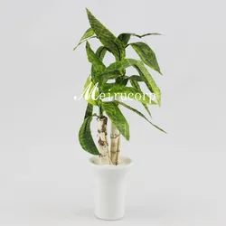 Wholesale fine Dollhouses 1:12 scale Mini flower green potted plant