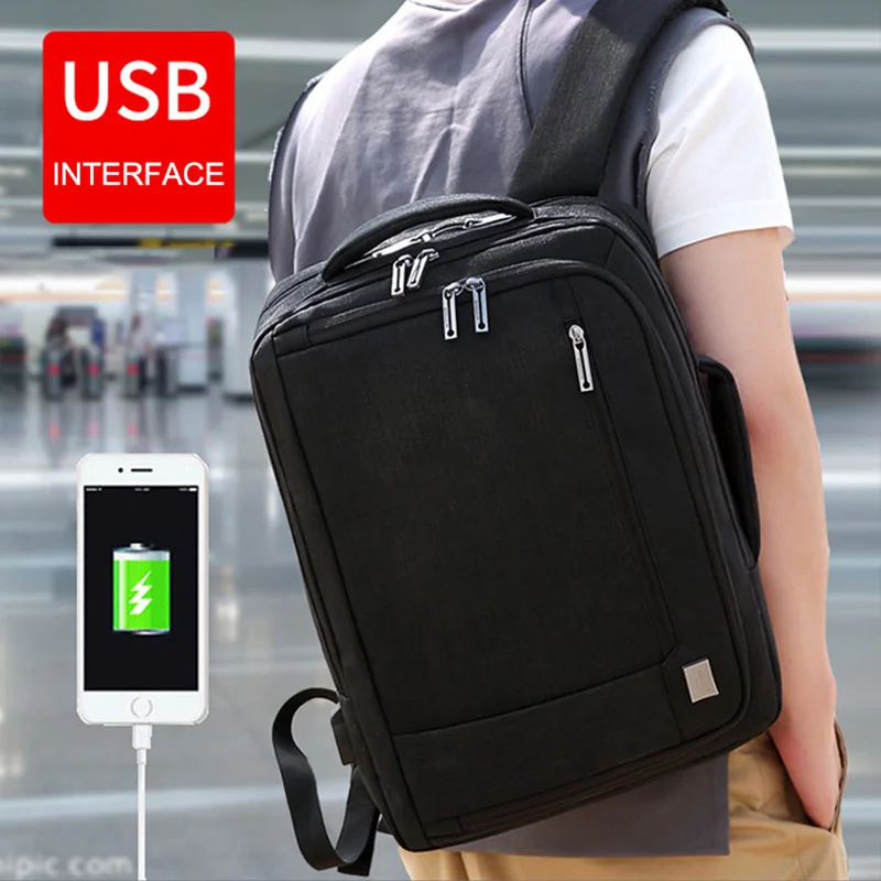 USB Charging Laptop Backpack For Men Waterproof Oxford Business Students Bags Women Male Travel Bag Backpacks Mochila XA31ZC