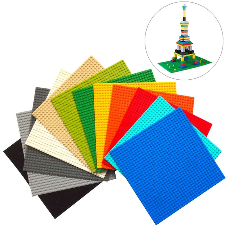 Double Side Baseplates Base Plates Brick Building 32 x 32 Dots Bluish Toy Toys