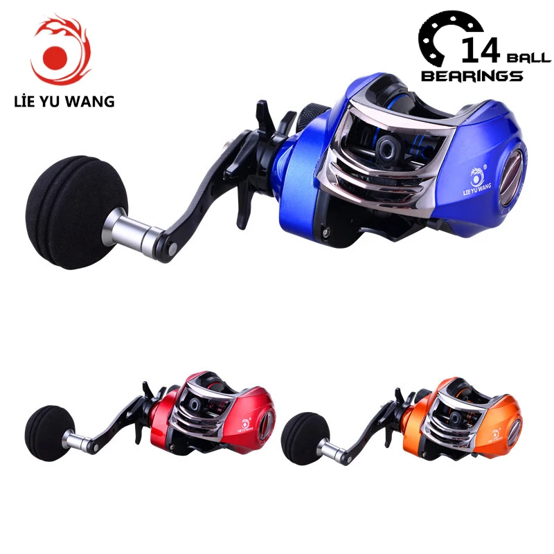

Lieyuwang Casting 14bb 6.3:1 Fishing Reels Magnetic Brake Molinete Carp low profile reel Feeder Carretilha de pesca shimano