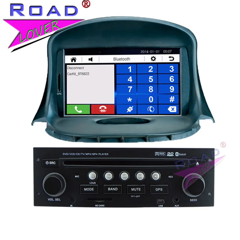 Автомобильный мультимедийный DVD плеер TOPNAVI Wince 6 0 2Din 7 дюймов Авторадио для Peugeot 206