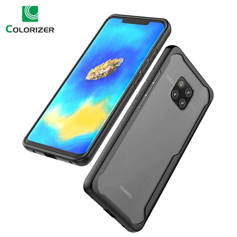 

For Huawei Mate 20 20 Pro Case Soft Silicone+Transparent PC Armor Protective Back Cover Case For Huawei Mate 20 Lite Phone Shell