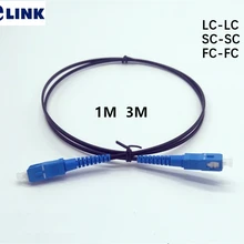 10 шт., длина 1 метр, 3MTR с одинарным сердечником оптоволоконный Соединительный кабель оптического волокна кабеля падения LC-LC SC-SC FC-FC черный цвет 1 ядра FTTH джемпер ELINK